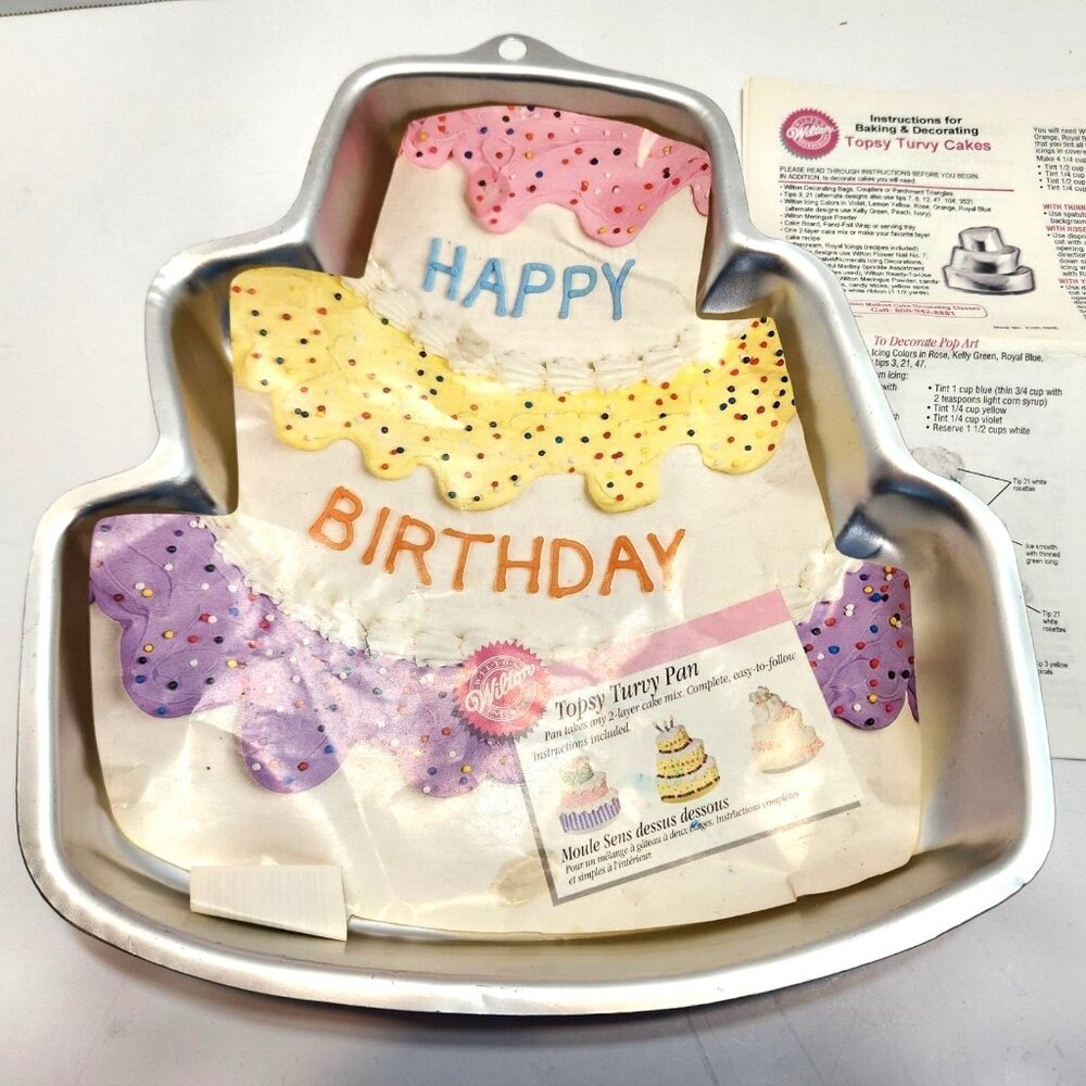 Wilton Happy Birthday Topsy Turvy Cake Pan 2105-4946